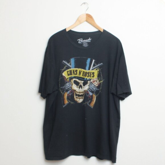 Guns N Roses Shirt Men 2X Black Bravado Skull Rock Band Tee - Picture 8 of 8